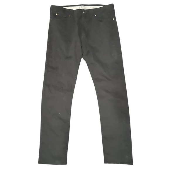 Lee Other - Lee‎ Slim Straight Logo Black Men Size 36x34 Denim Jeans Minimalist Western